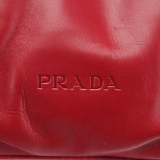 Prada BN0759 Burgundy Croc Calfskin Bowling Bag