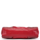 Prada BN0759 Burgundy Croc Calfskin Bowling Bag