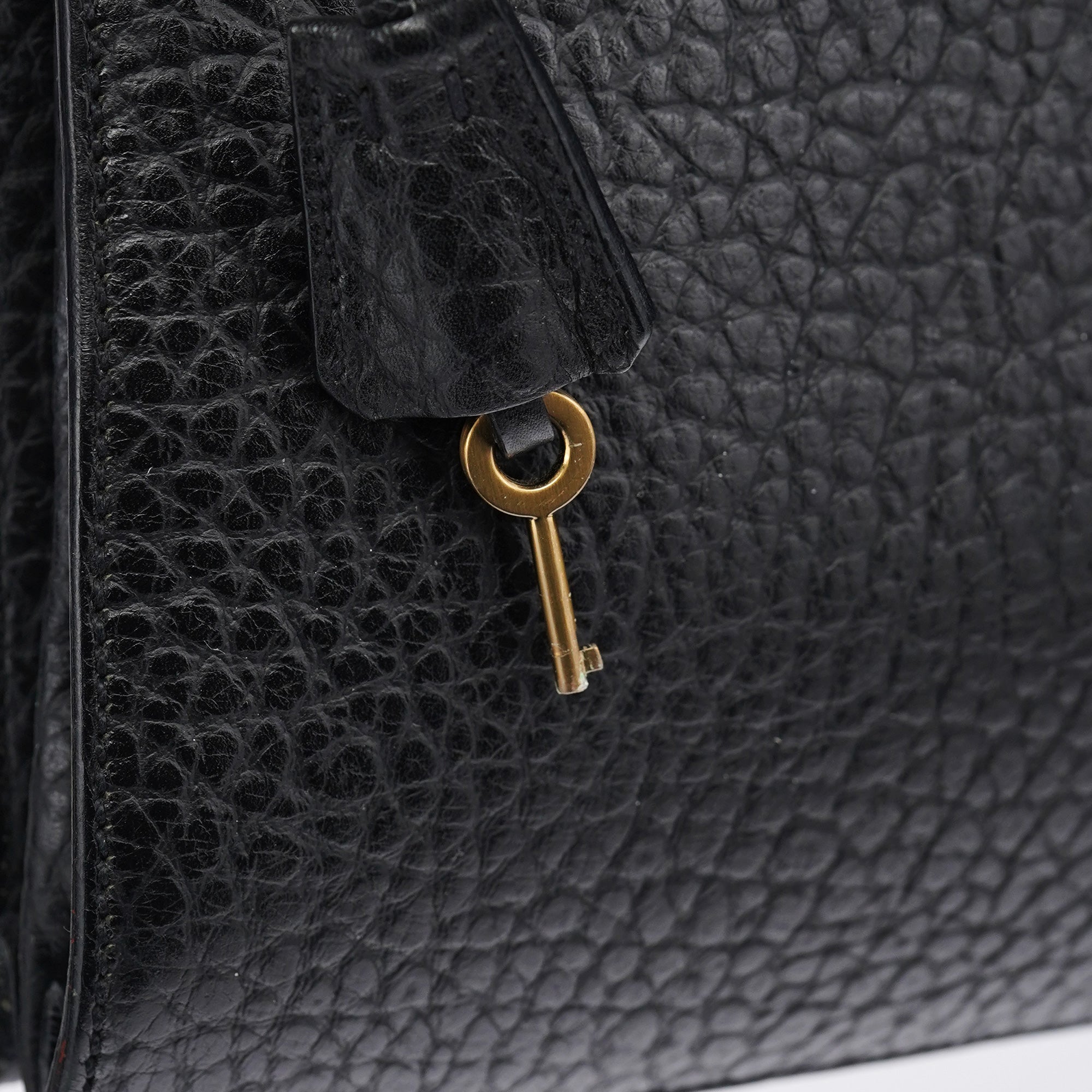 Prada BN0960 Black Berlino Sound Leather Top Handle Bag