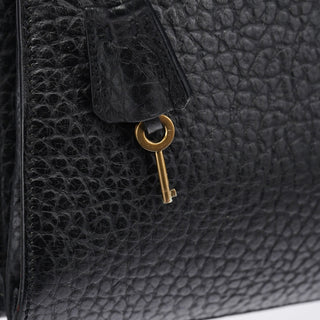 Prada BN0960 Black Berlino Sound Leather Top Handle Bag