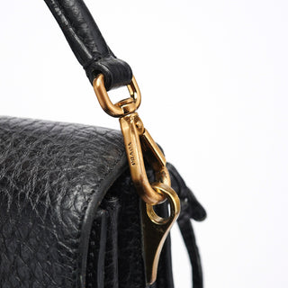 Prada BN0960 Black Berlino Sound Leather Top Handle Bag