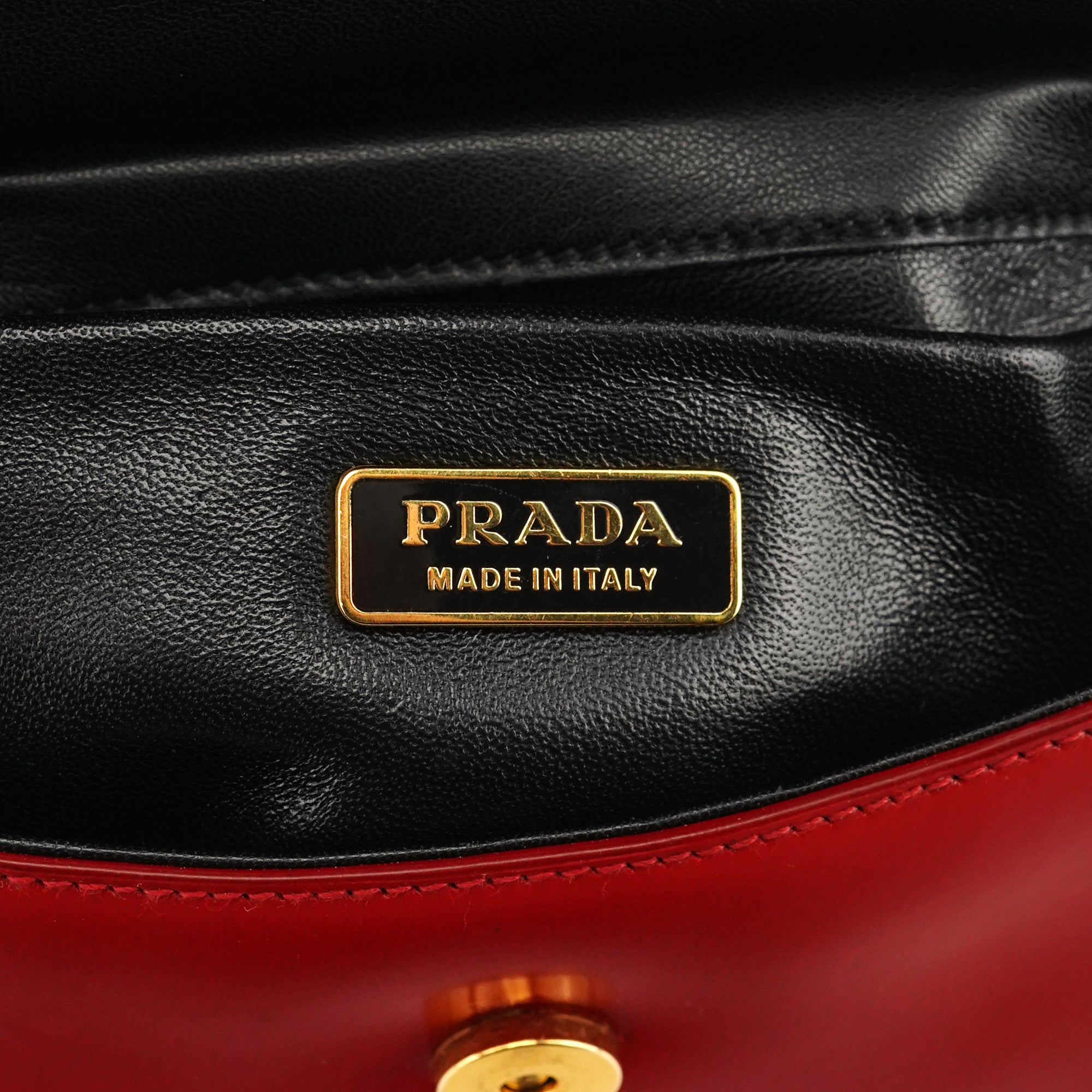Prada BN1670 Red Spazzolato Leather Bow Mini Bag