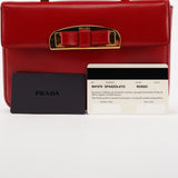Prada BN1670 Red Spazzolato Leather Bow Mini Bag