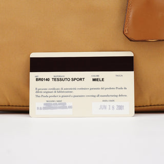 Prada BR0140 Beige Tessuto Sport Bowling Bag