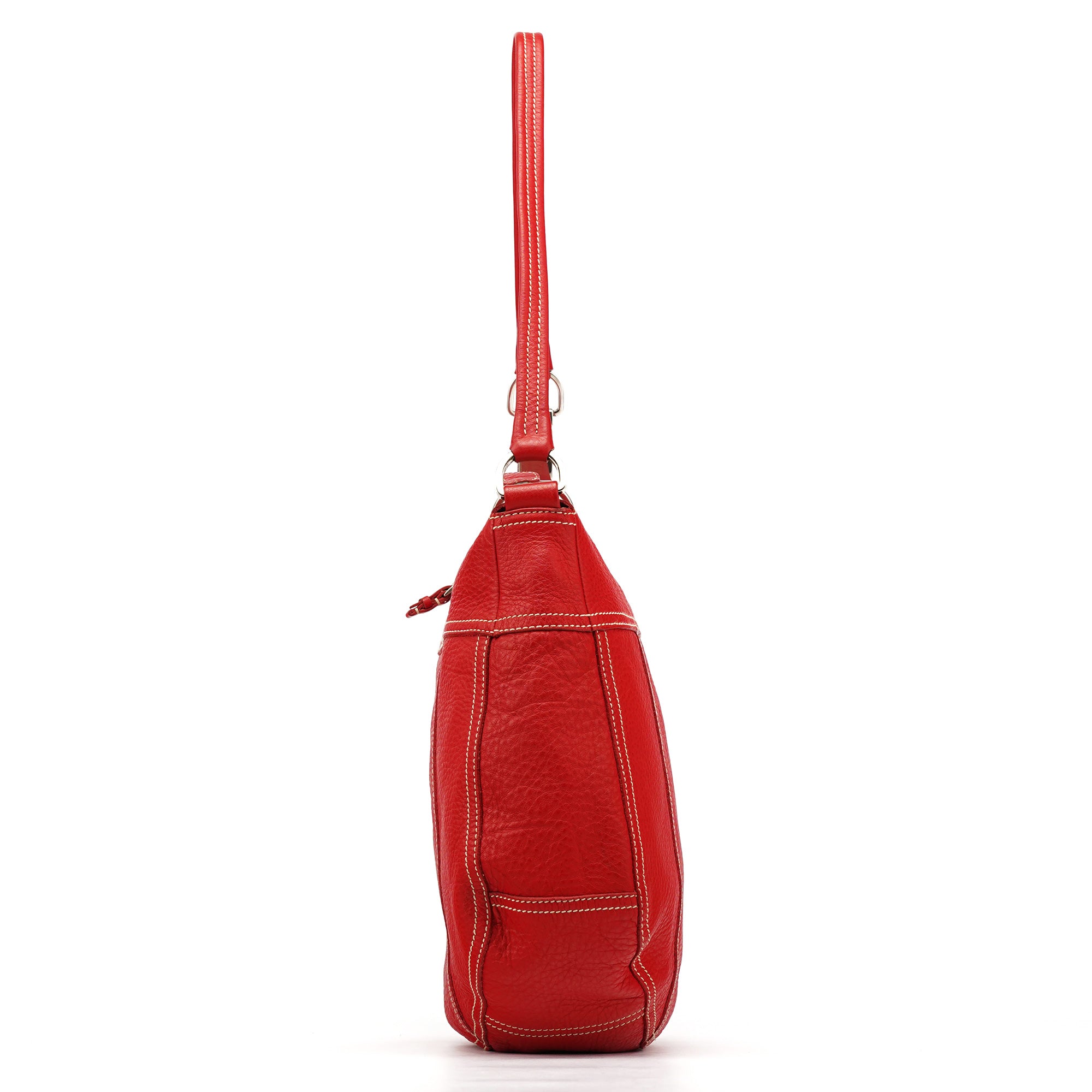 Prada BR1608 Schultertasche aus rotem Leder