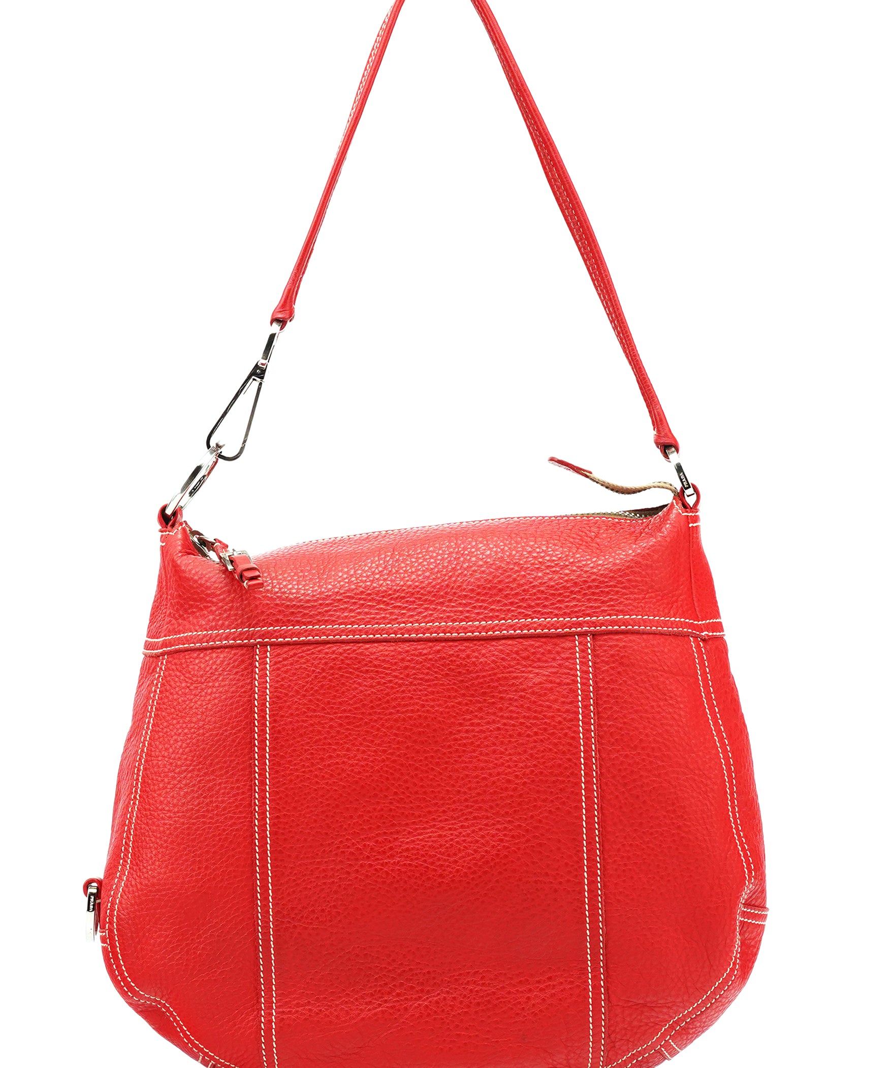Prada BR1608 Red Leather Shoulder Bag