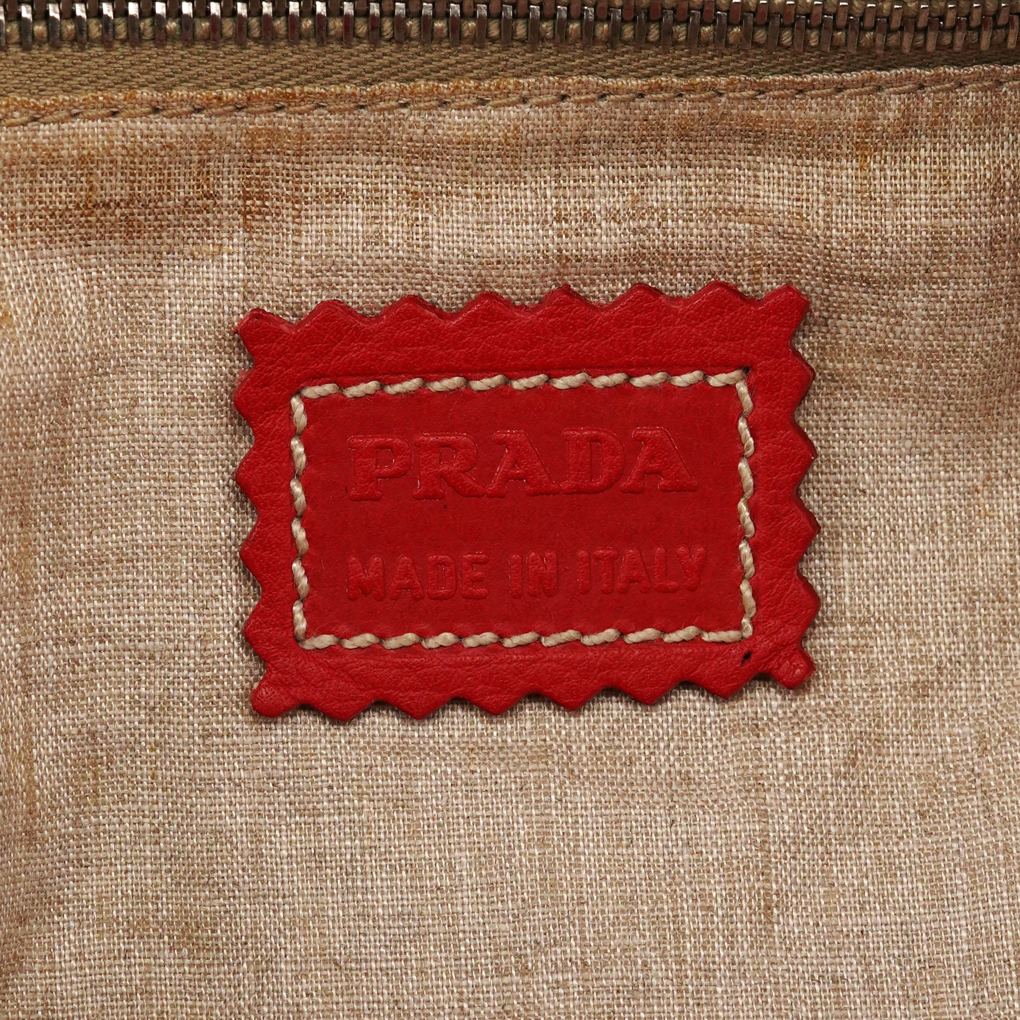 Prada BR1608 Red Vitello Summer Hobo Shoulder Bag