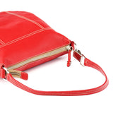 Prada BR1608 Red Vitello Summer Hobo Shoulder Bag
