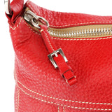 Prada BR1608 Red Vitello Summer Hobo Shoulder Bag