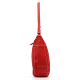 Prada BR1608 Red Vitello Summer Hobo Shoulder Bag