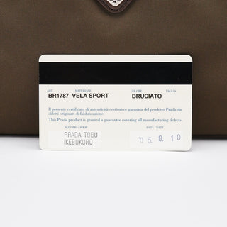 Prada BR1787 Green Tessuto Tote Bag