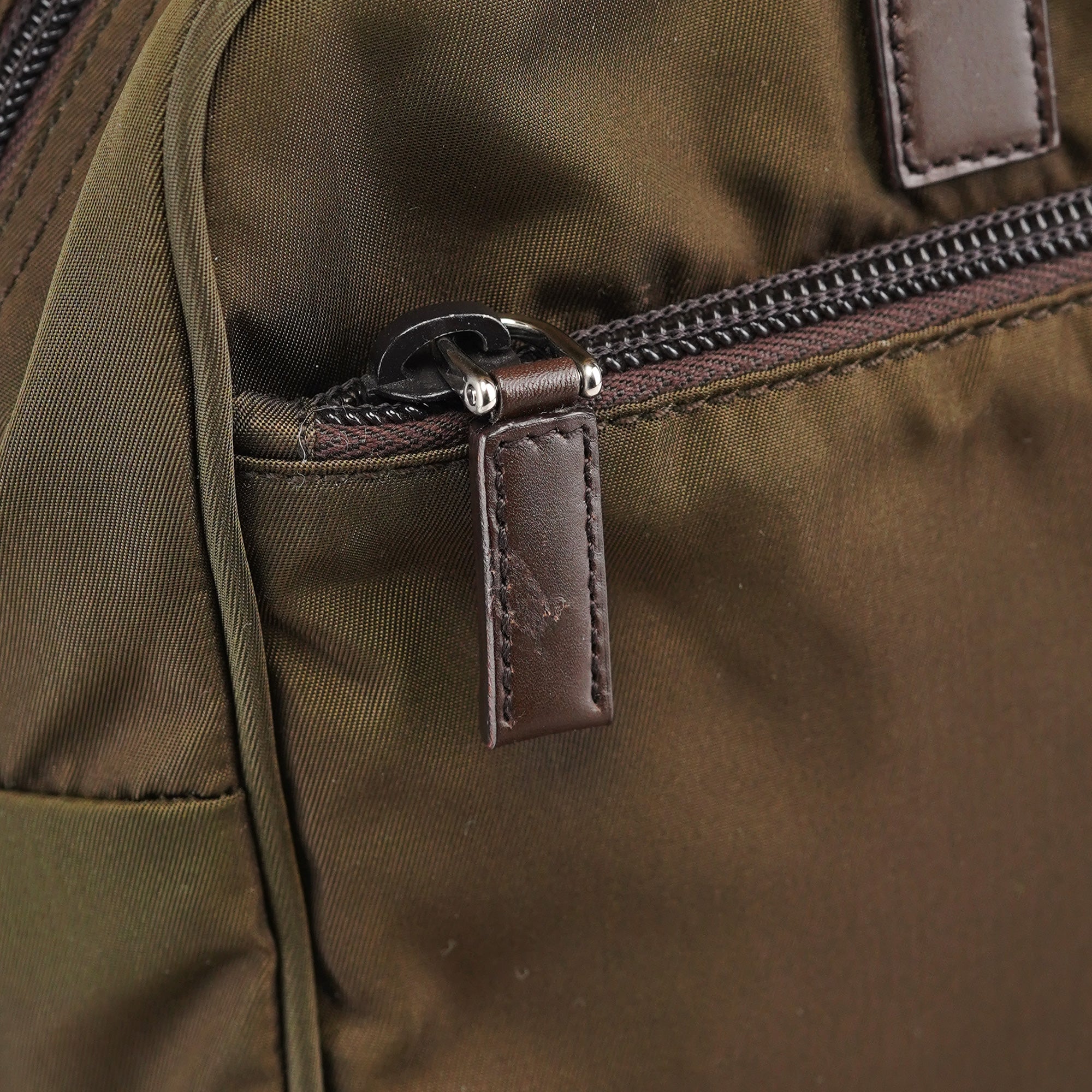Prada BR1787 Green Tessuto Tote Bag