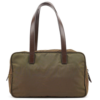 Prada BR1787 Green Tessuto Tote Bag