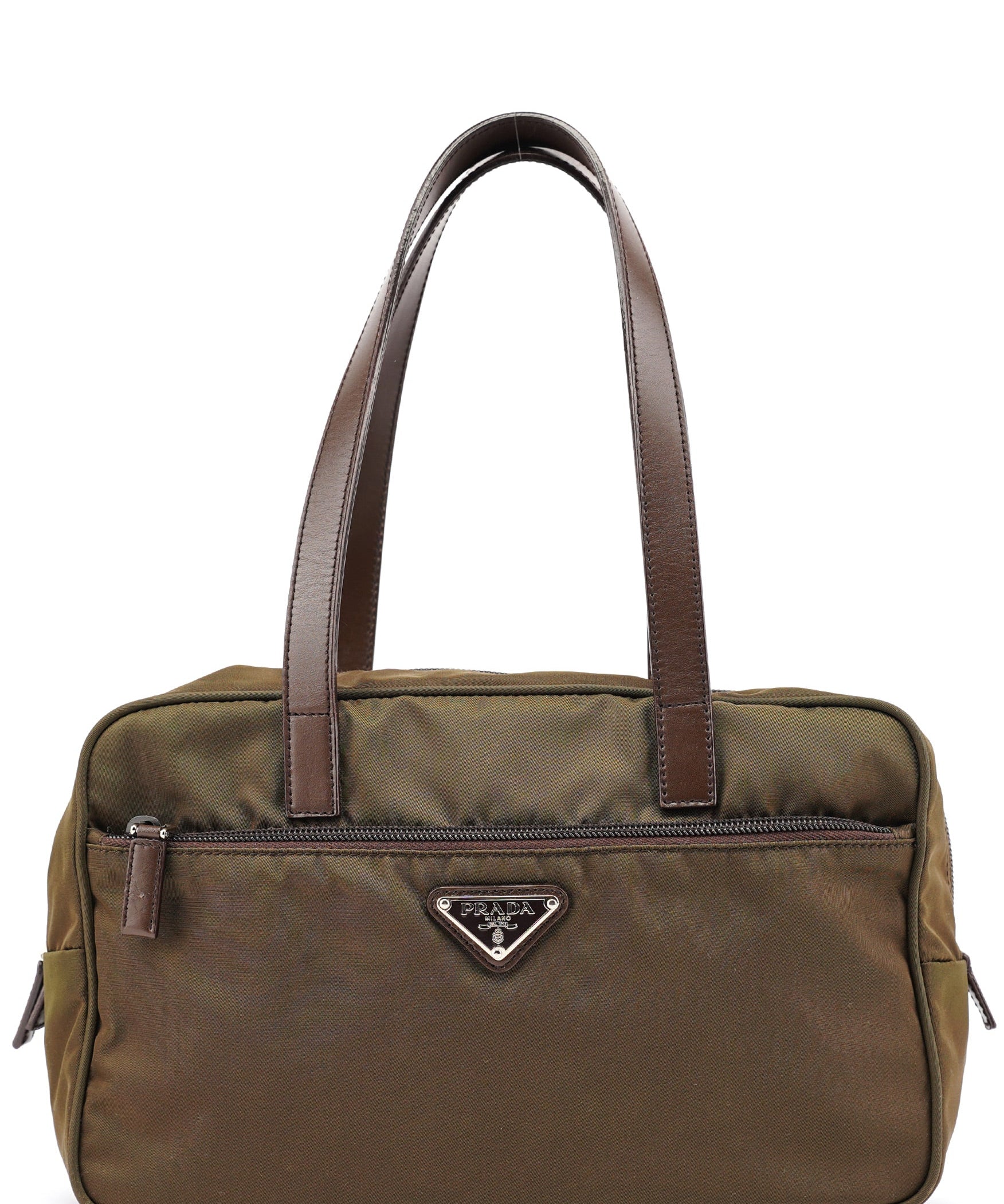 Prada BR1787 Green Tessuto Tote Bag
