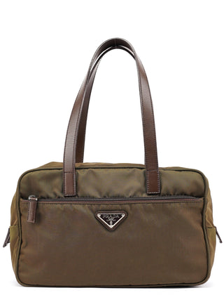 Prada BR1787 Green Tessuto Tote Bag