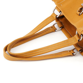 Prada BR2252 Beige Leather Tote Bag