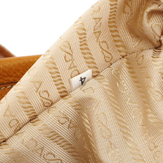 Prada BR2252 Beige Leather Tote Bag