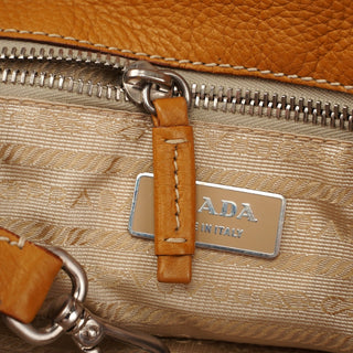Prada BR2252 Beige Leather Tote Bag