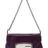 Prada BR2661 Purple Calf Mirror Shoulder Bag
