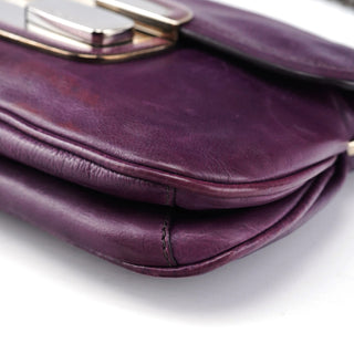 Prada BR2661 Purple Calf Mirror Shoulder Bag