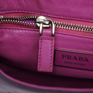 Prada BR2661 Purple Calf Mirror Shoulder Bag