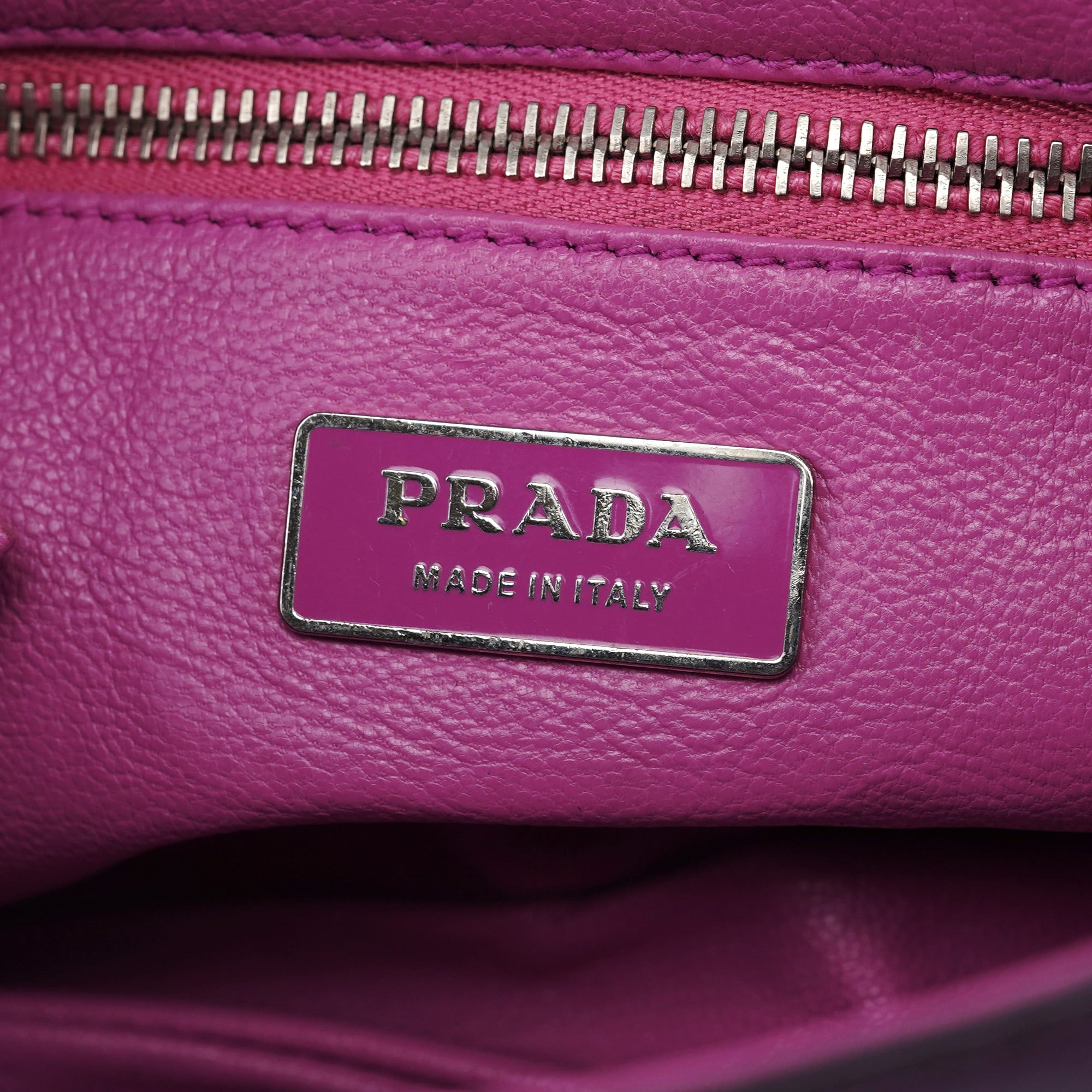 Prada BR2661 Purple Calf Mirror Shoulder Bag