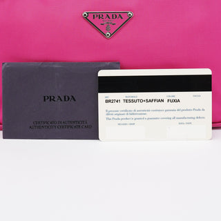 Prada BR2741 Pink Tessuto Mini Hobo Bag