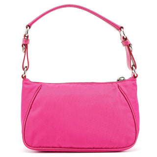 Prada BR2741 Pink Tessuto Mini Hobo Bag