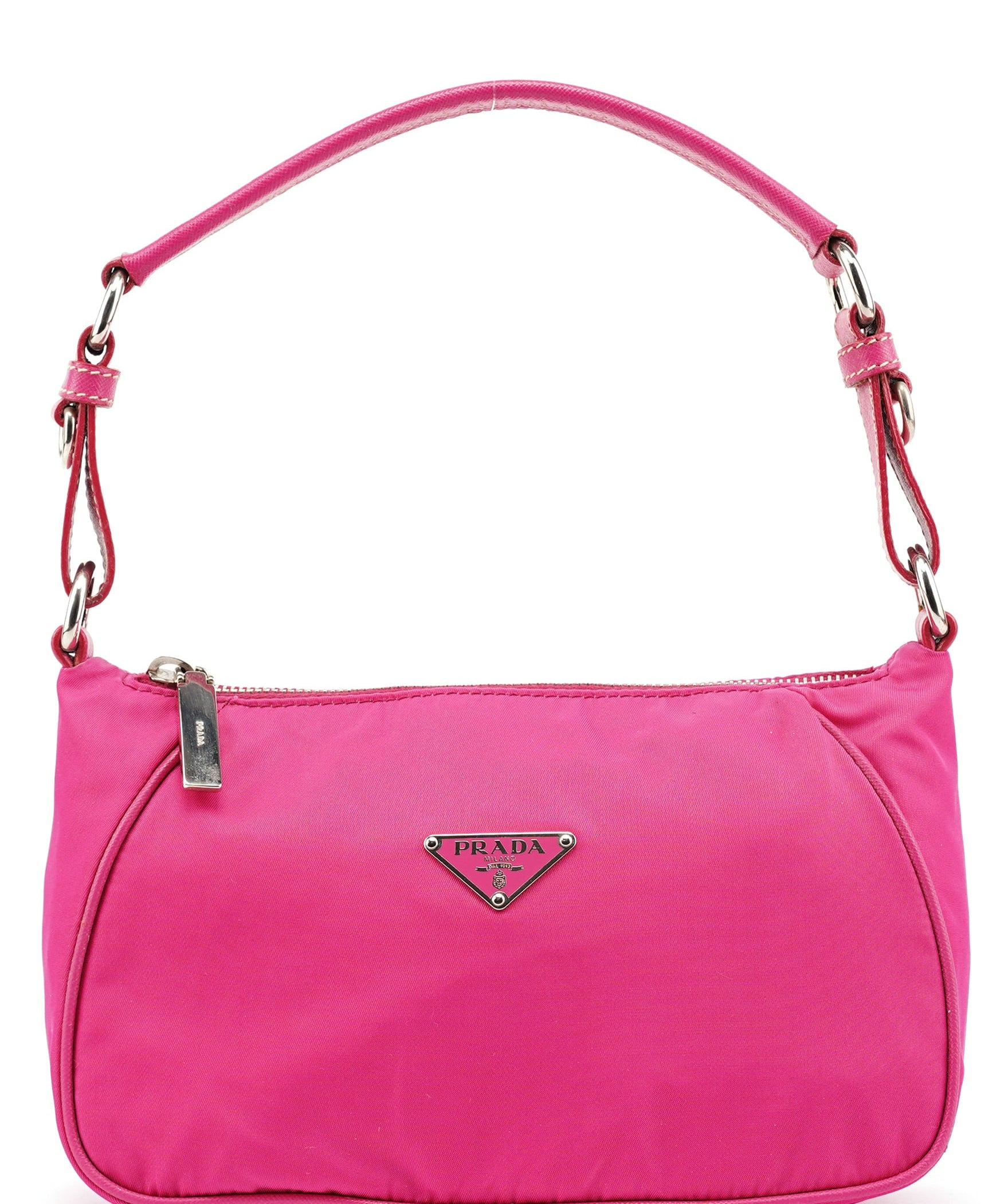 Prada BR2741 Pink Tessuto Mini Hobo Bag