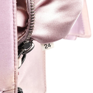 Prada BR2765 Pink Satin Crystal Buckle Mini Bag