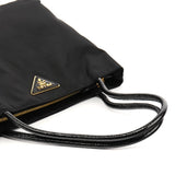 Prada BR3855 Black Tessuto City Nylon Tote Bag