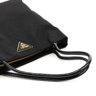 Prada BR3855 Black Tessuto City Nylon Tote Bag
