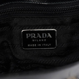Prada Brown Calfskin Buckle Shoulder Bag