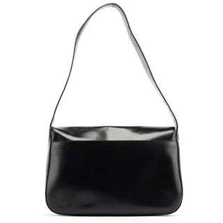 Prada Brown Calfskin Buckle Shoulder Bag