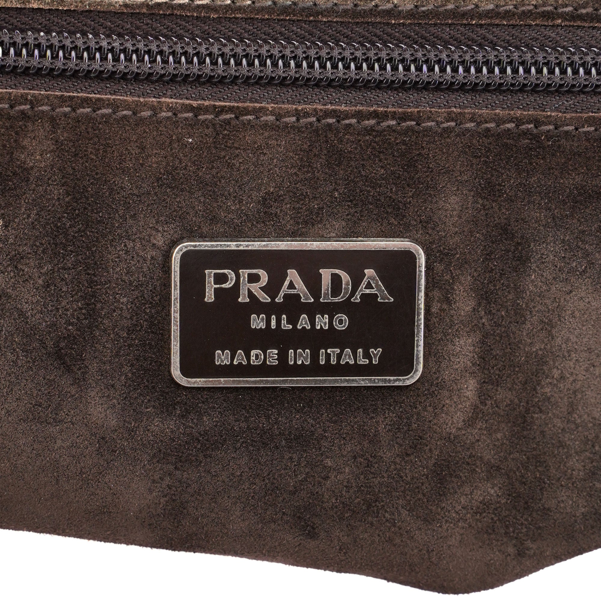 Prada Brown Calfskin Hobo Shoulder Bag