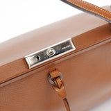 Prada Brown Calfskin Keylock Top Handle Bag
