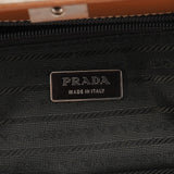 Prada Brown Calfskin Keylock Top Handle Bag
