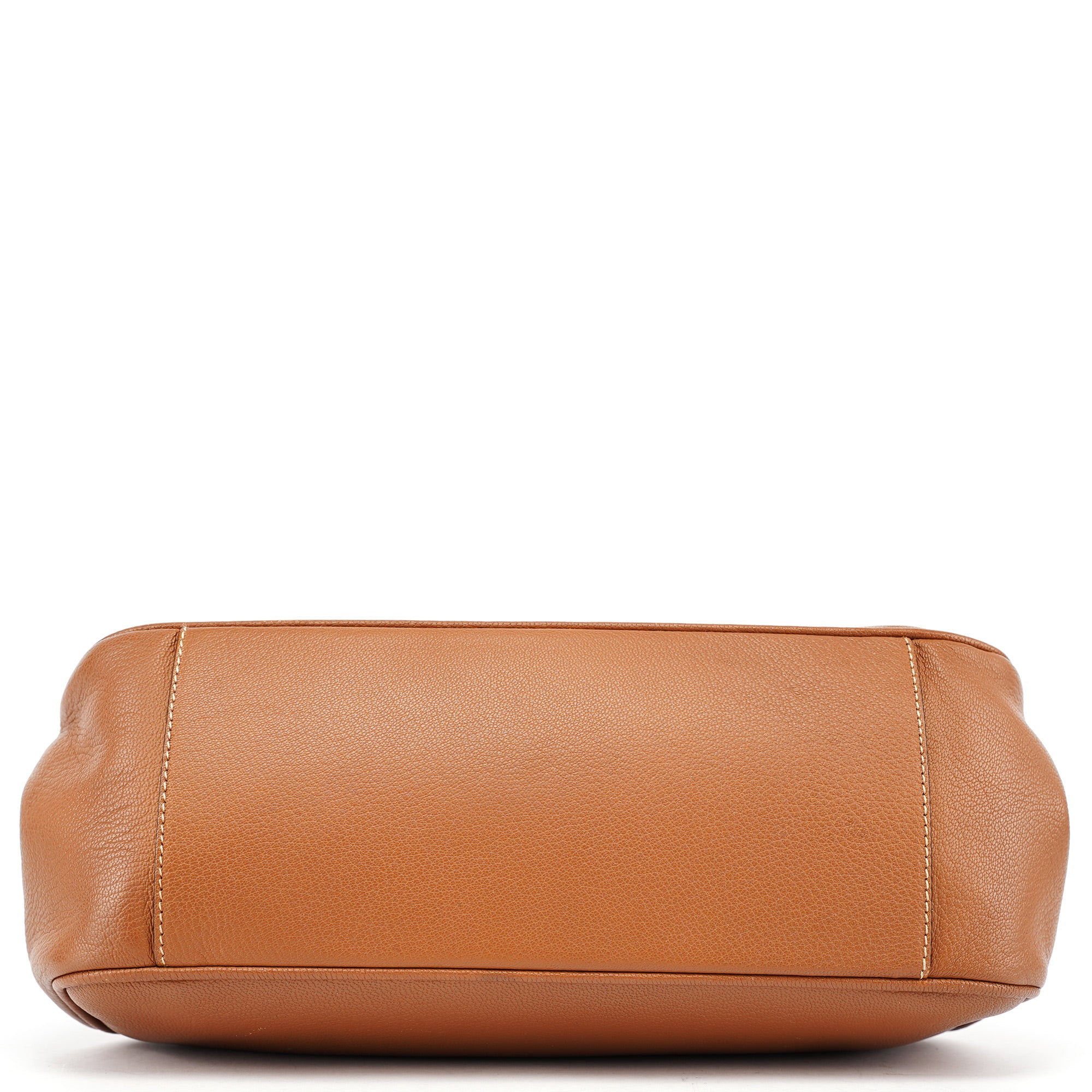 Prada Brown Calfskin Keylock Top Handle Bag