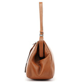 Prada Brown Calfskin Keylock Top Handle Bag