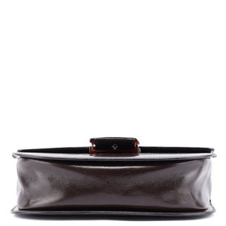 Prada Brown Calfskin Madras Handbag