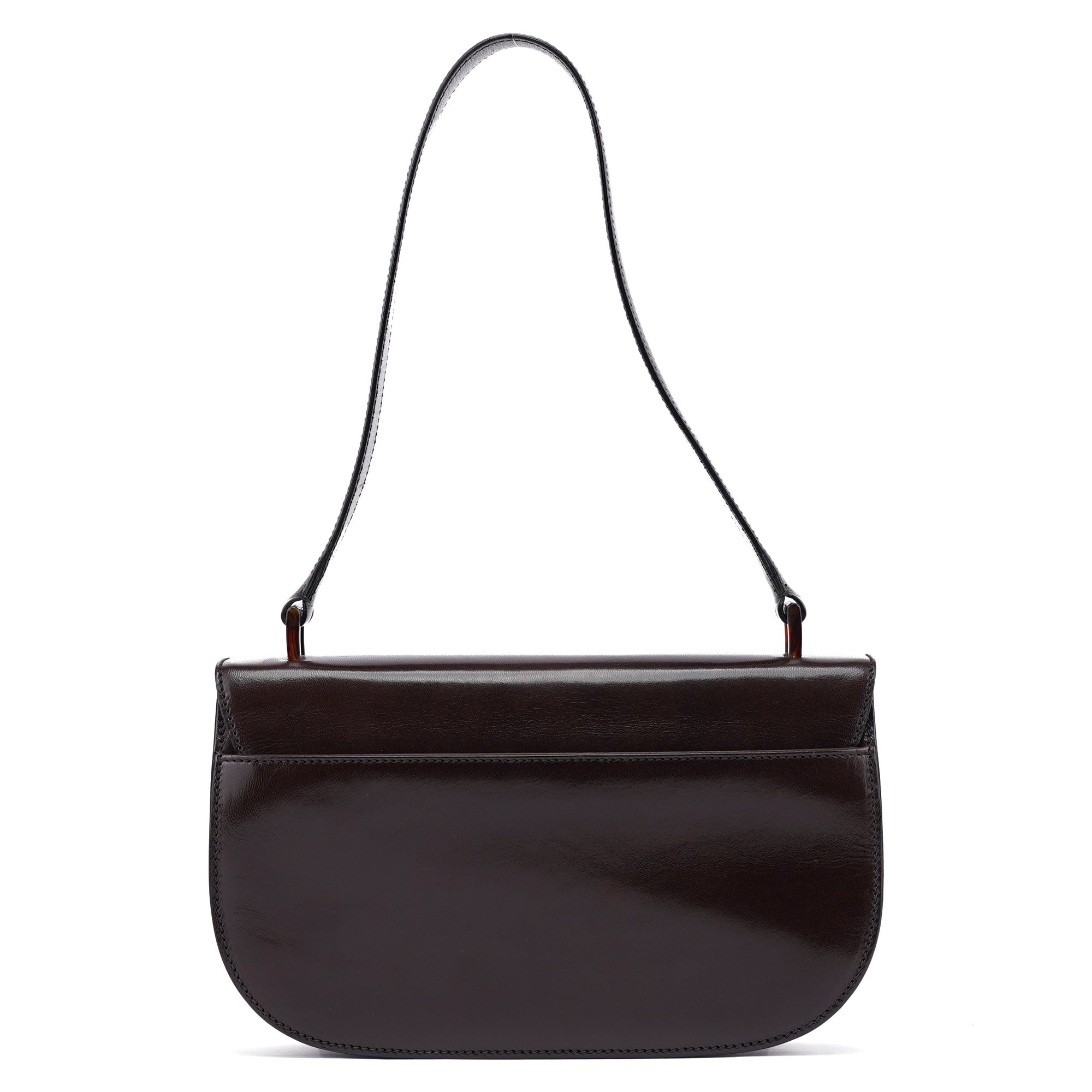 Prada Brown Calfskin Madras Shoulder Bag