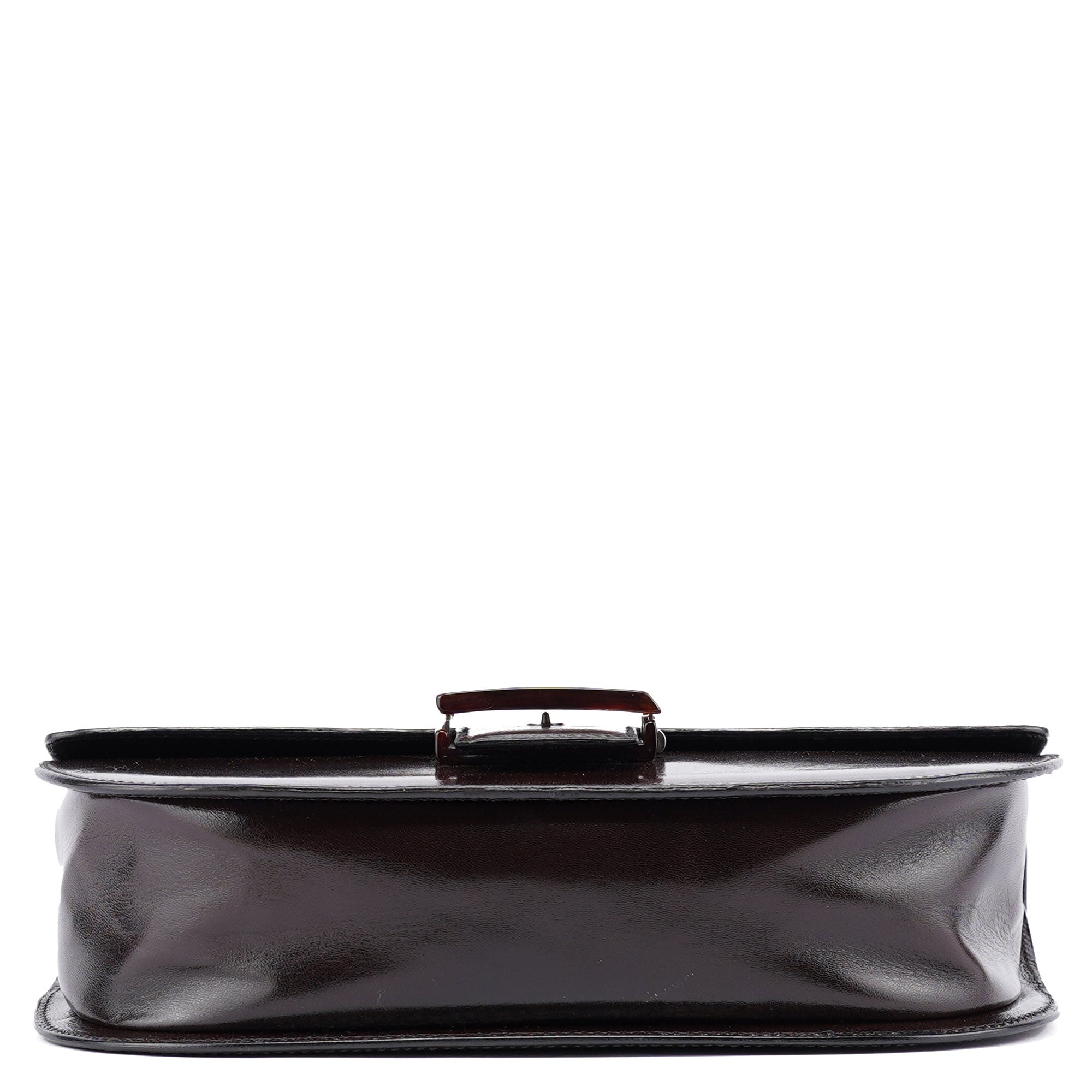 Prada Brown Calfskin Madras Shoulder Bag