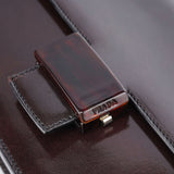 Prada Brown Calfskin Madras Shoulder Bag