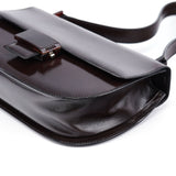 Prada Brown Calfskin Madras Shoulder Bag