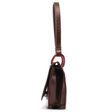 Prada Brown Calfskin Madras Shoulder Bag