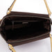 Prada Brown Canvas Ostrich Chic Bag