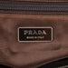 Prada Brown Canvas Ostrich Chic Bag