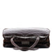 Prada Brown Croc Embossed Clutch Top Handle Bag