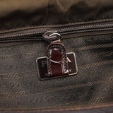 Prada Brown Croc Embossed Leather Keylock Bag