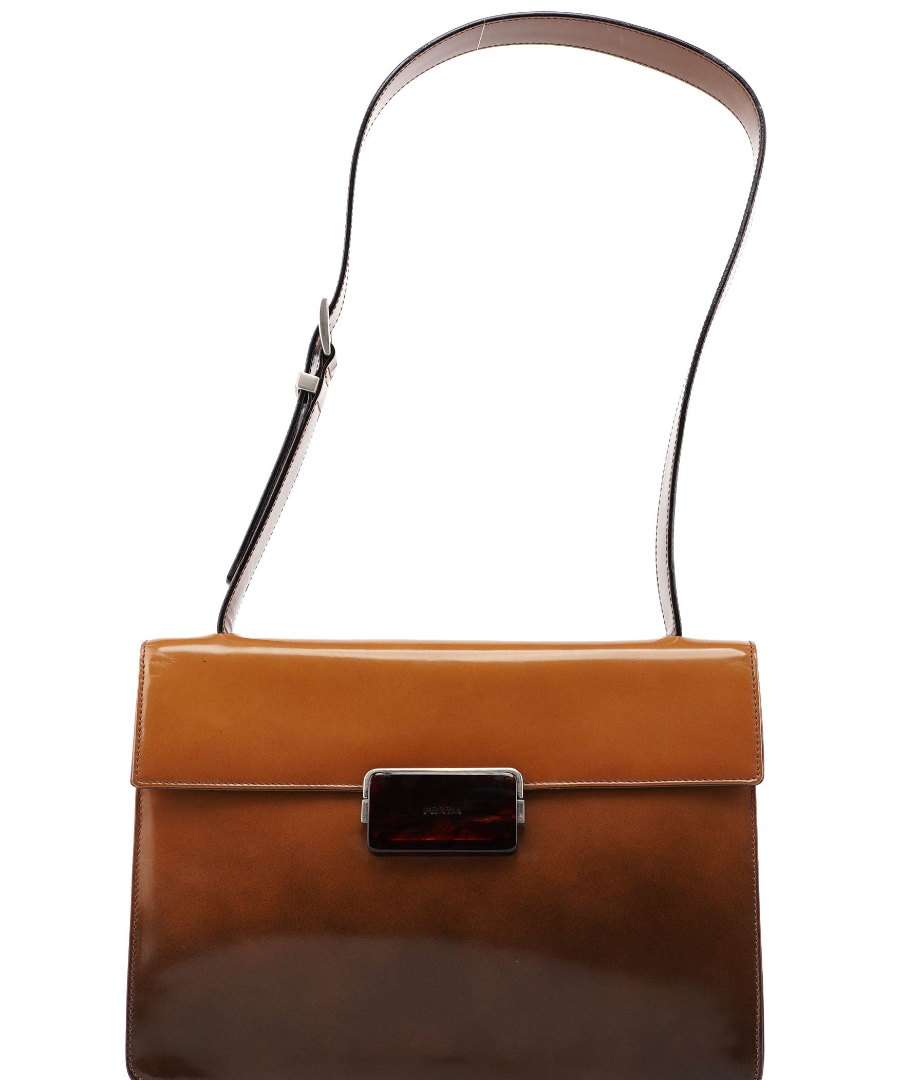 Prada Brown Gradient Spazzolato Shoulder Bag